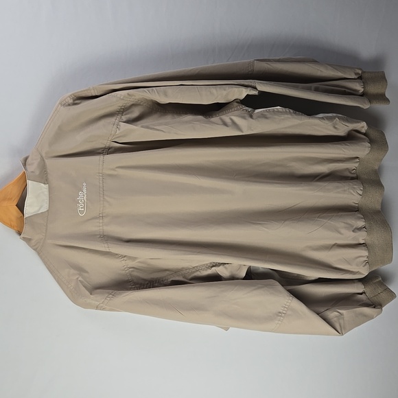 Roche Men's Long Sleeve Tan Windbreaker Golf Jacket Shirt Sz Large - Picture 5 of 11